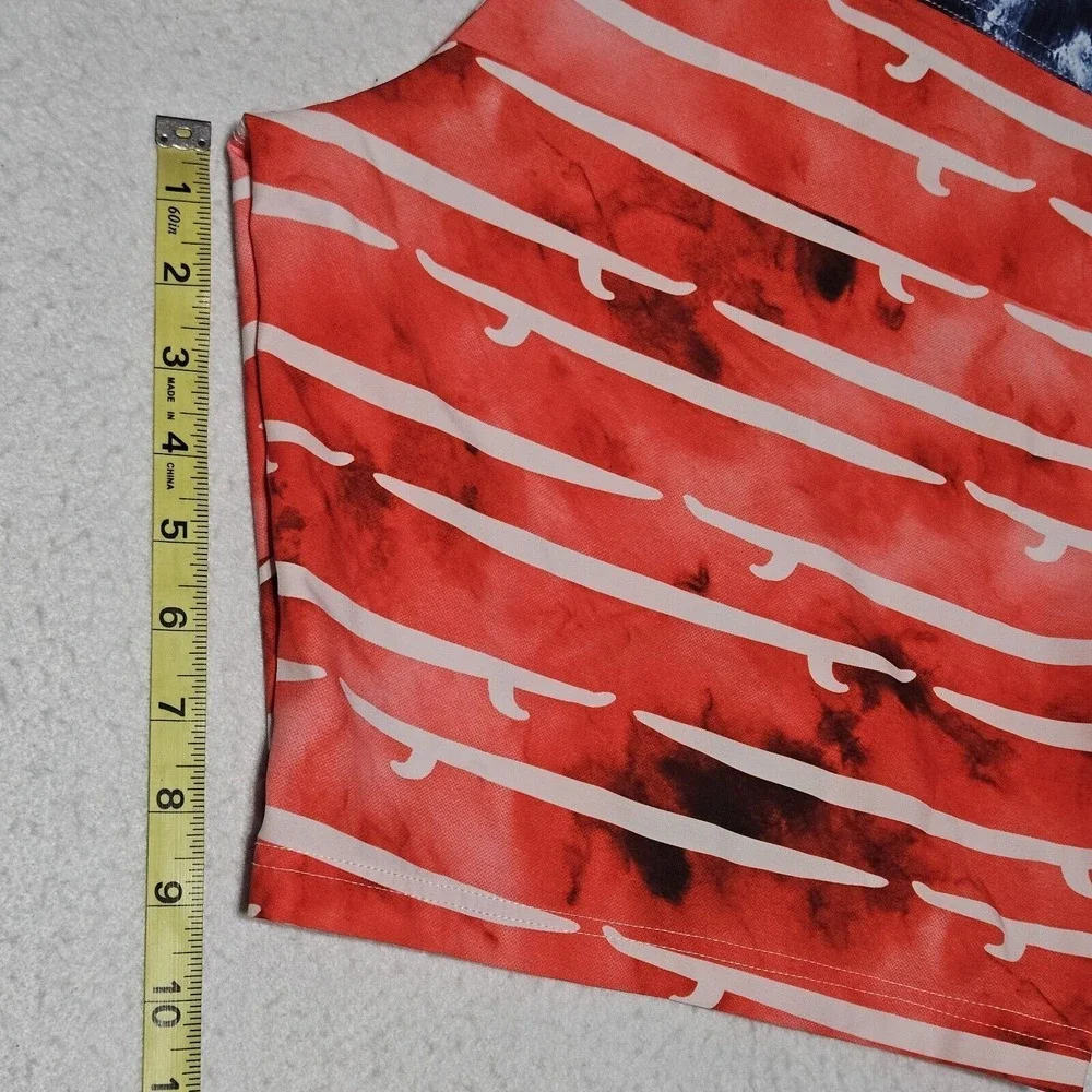 Psycho Tuna Mens Board Shorts Sz 34 Red‎ White Blue USA Surf Board Swim Trunks